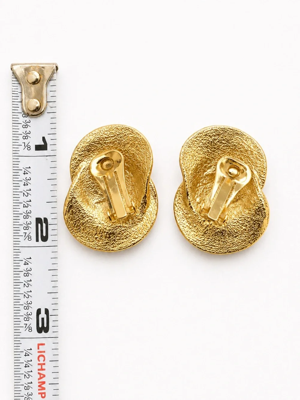 Vintage Gold Tone Enamel Swirl Clip-On Earrings Teal Purple Statement Abstract